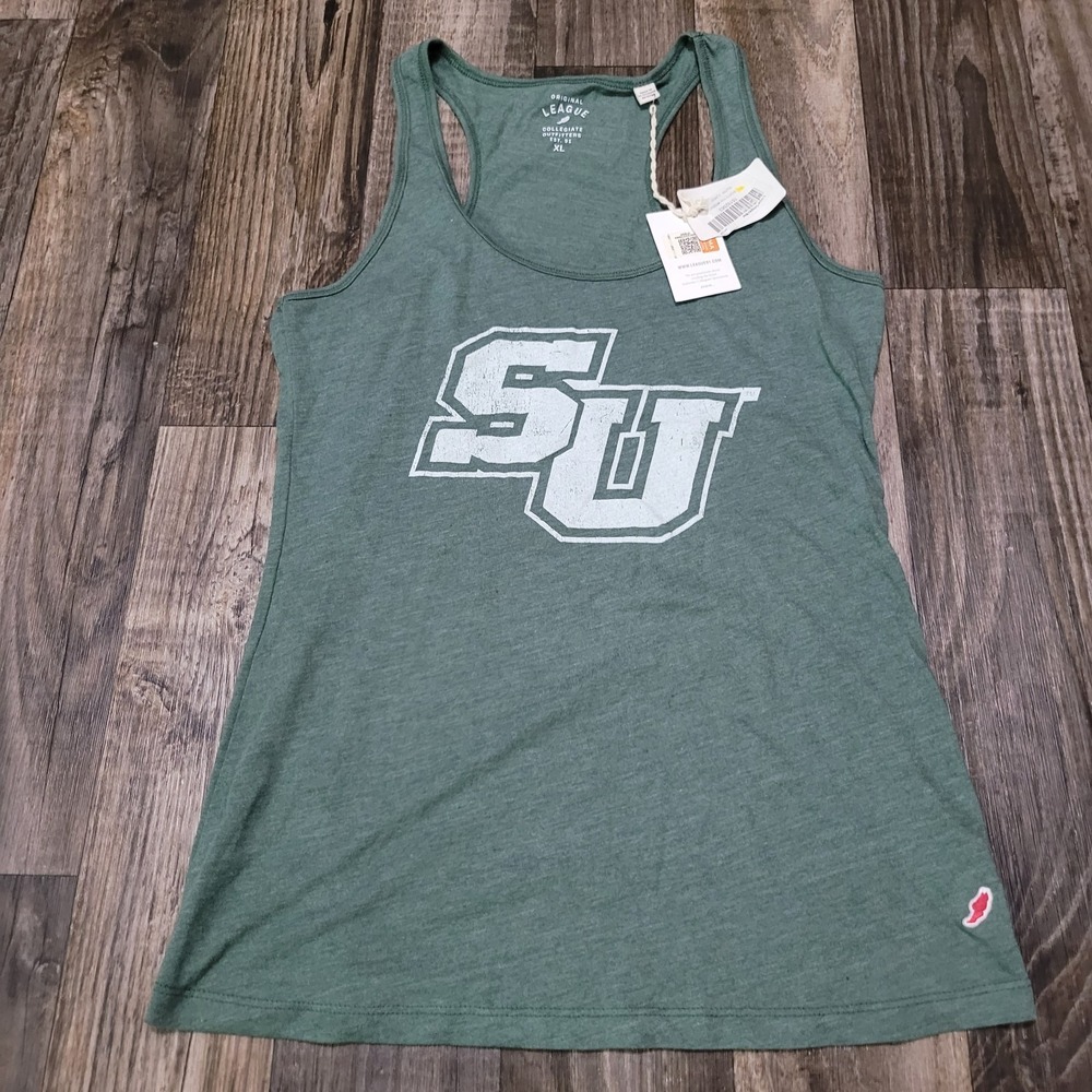 Stetson Hatters Women's XL Football Green Athletic Tank Top Green SU Football